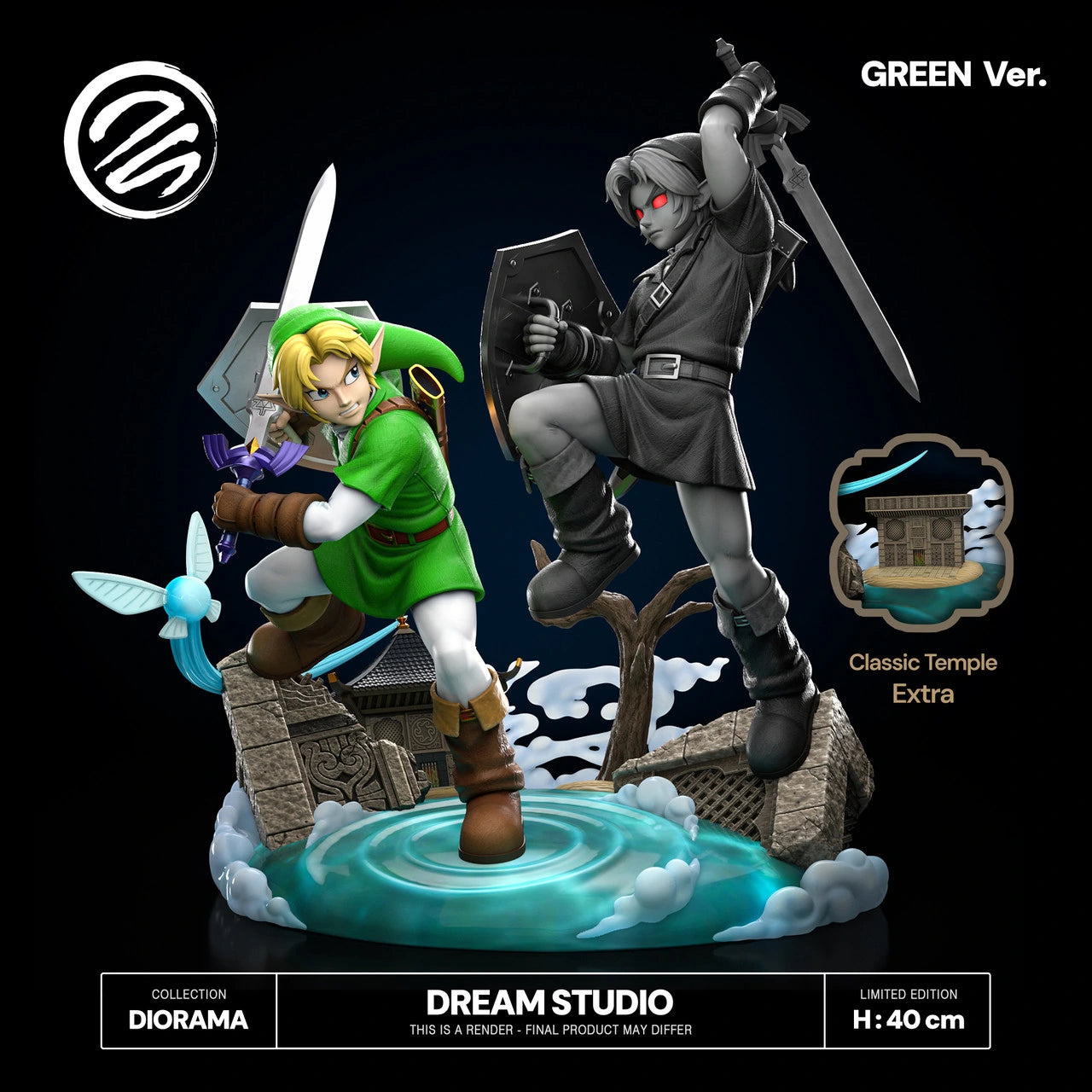Preventa Resina Link vs Dark Link Figura The Legend Of Zelda: Ocarina of Time Dream Estudio