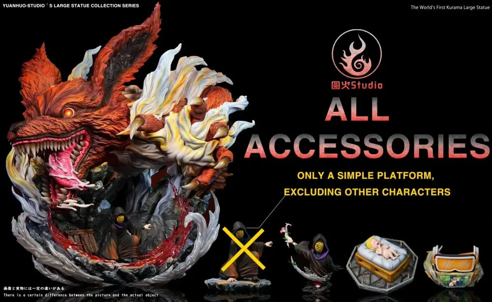 Preventa Resina Kurama & Obito Figura Naruto 1/6 Yuan Huo Estudio