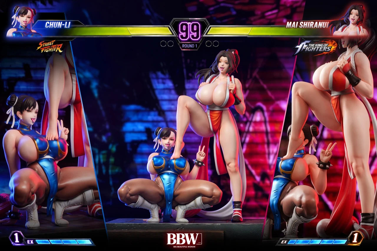 Preventa Resina Chun-Li & Mai Shiranui Figura Street Fighter 1/6 Big Beautiful Woman Estudio