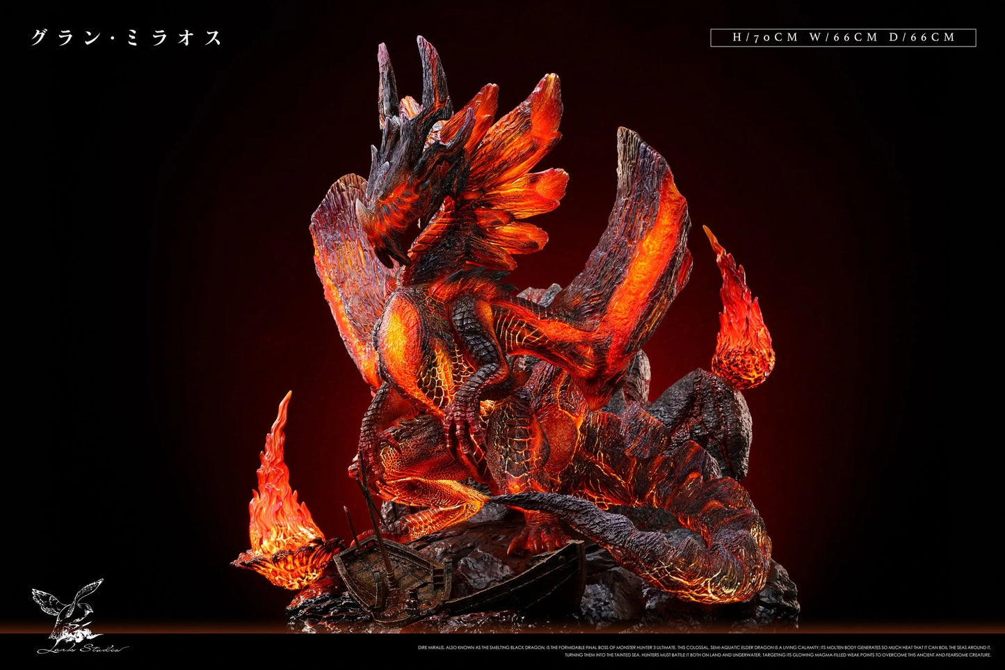 Preventa Resina Miralis Figura Monster Hunter Lark Estudio
