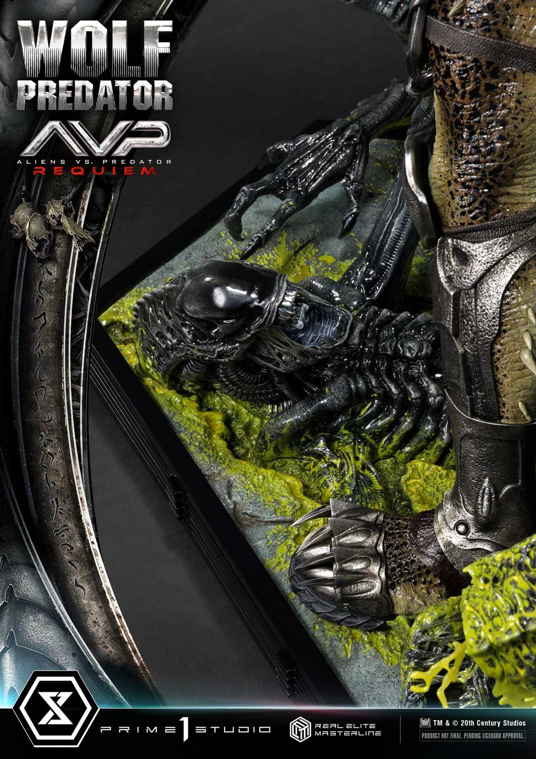 Preventa Resina Wolf Predator Figura Aliens vs Predator: Requiem Prime 1 (Licencia) Estudio