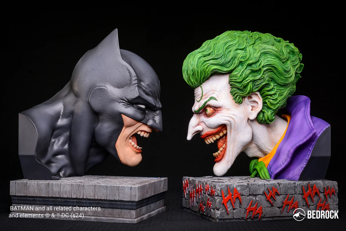 Preventa Resina Batman y Joker Figura DC Bedrock Collectibles (Licencia) Estudio