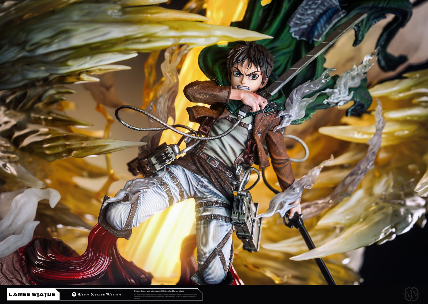 Preventa Resina Eren & Titan de Ataque Figura Attack On Titan Hertz Estudio