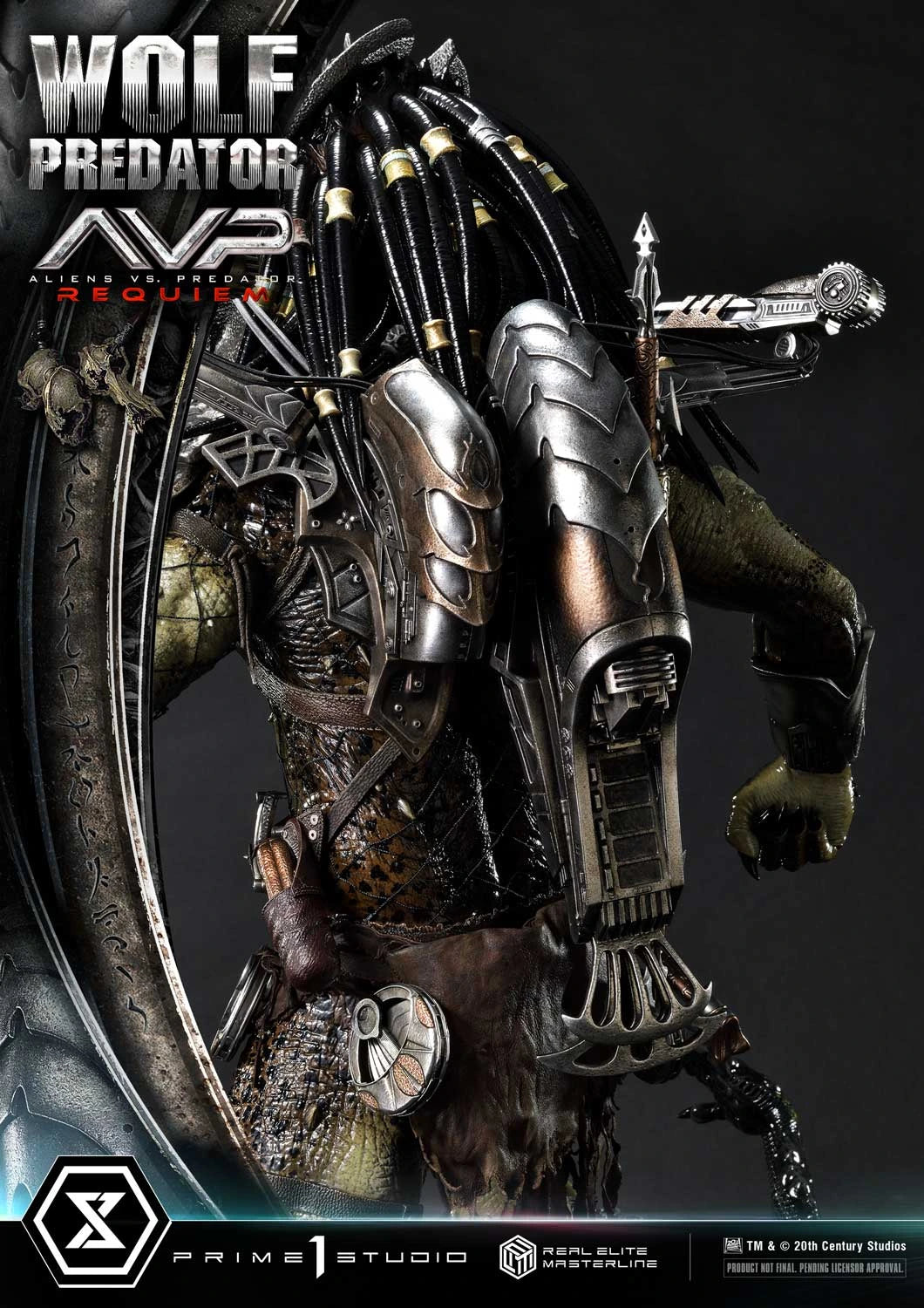 Preventa Resina Wolf Predator Figura Aliens vs Predator: Requiem Prime 1 (Licencia) Estudio