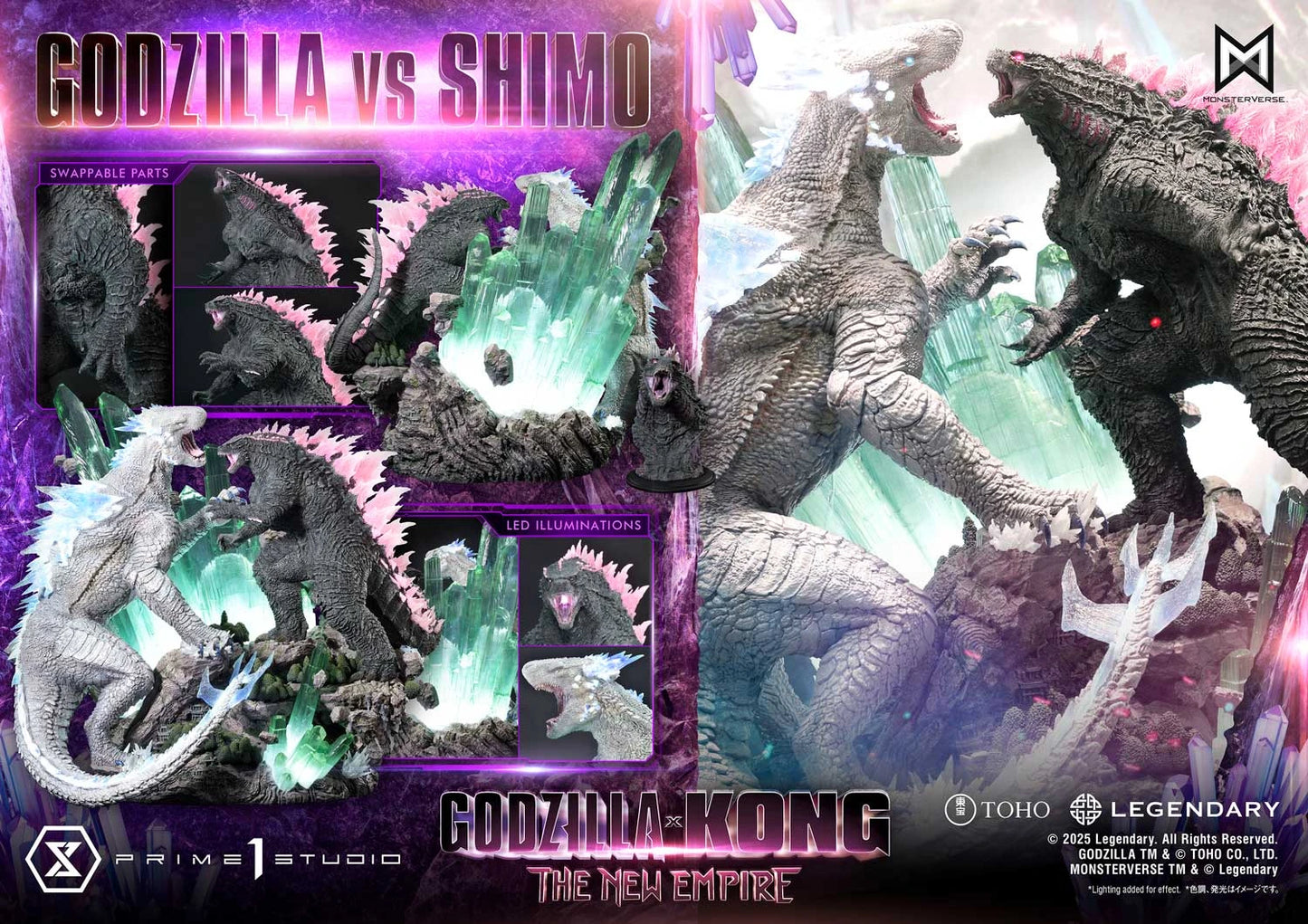 Preventa Resina Godzilla vs Shimo Figura Godzilla y Kong: El Nuevo Imperio Prime 1 (Licencia) Estudio