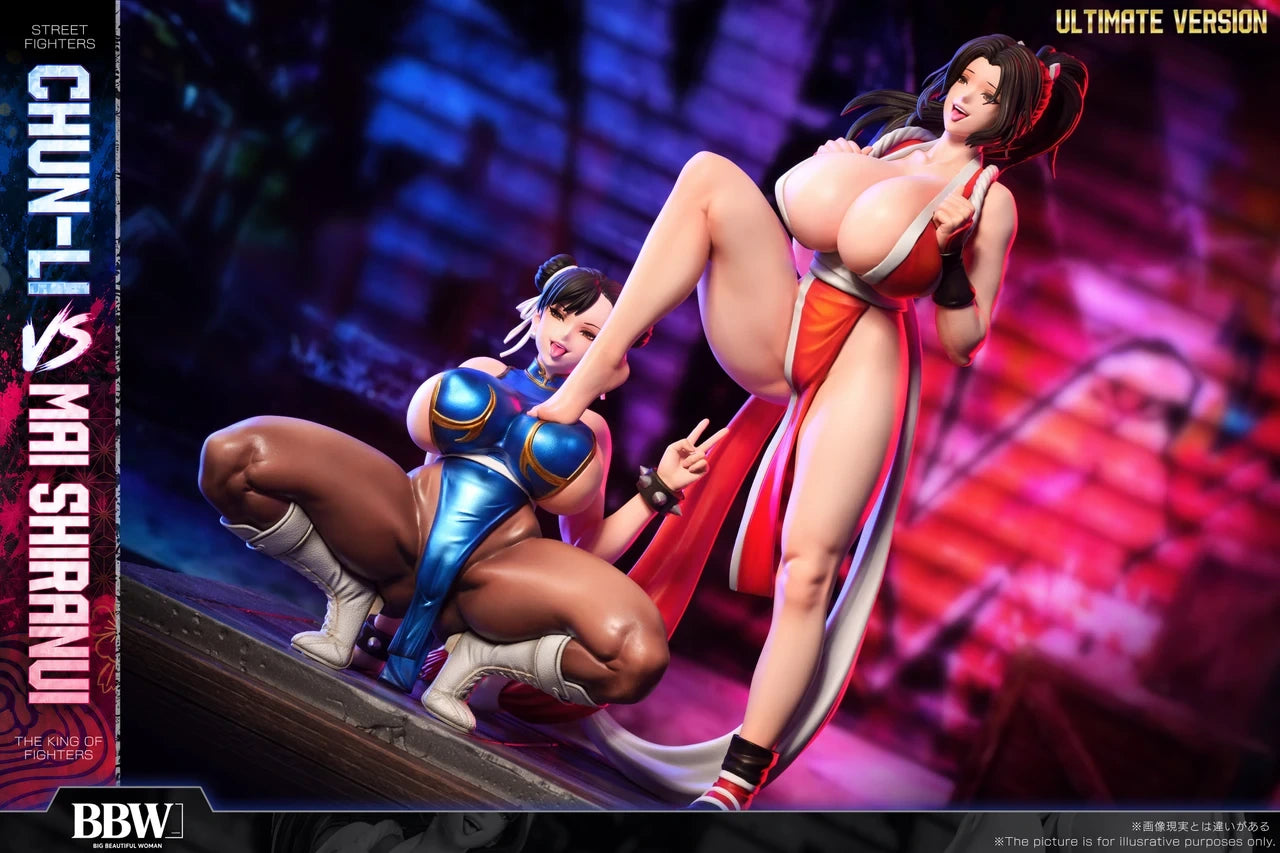 Preventa Resina Chun-Li & Mai Shiranui Figura Street Fighter 1/6 Big Beautiful Woman Estudio