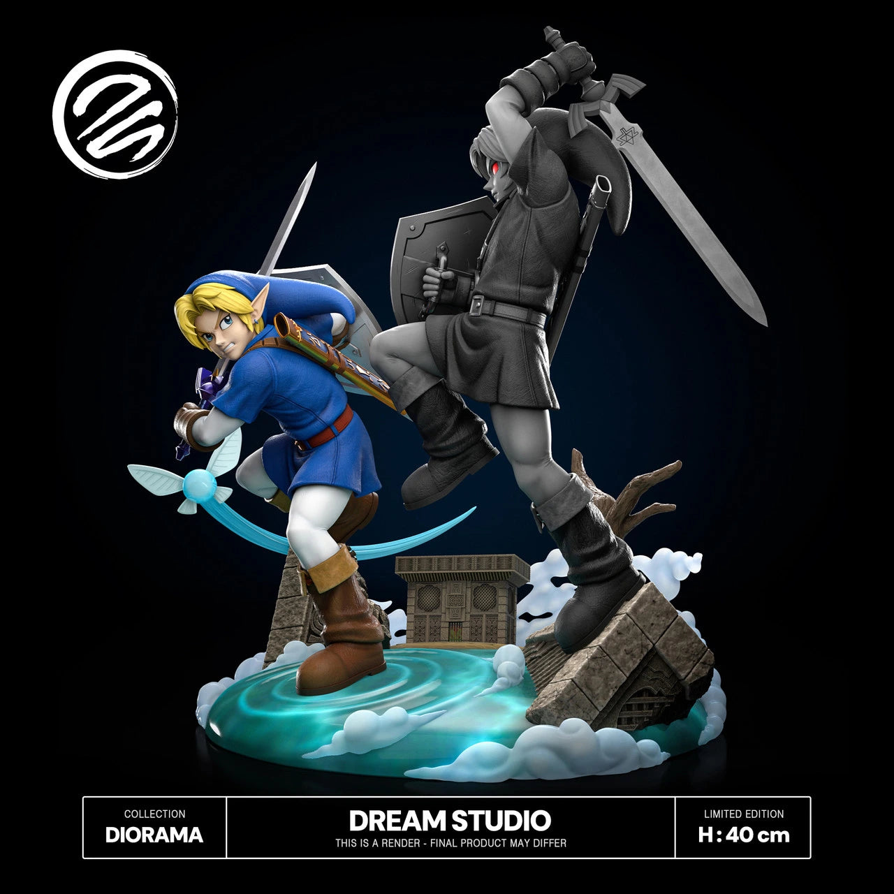 Preventa Resina Link vs Dark Link Figura The Legend Of Zelda: Ocarina of Time Dream Estudio