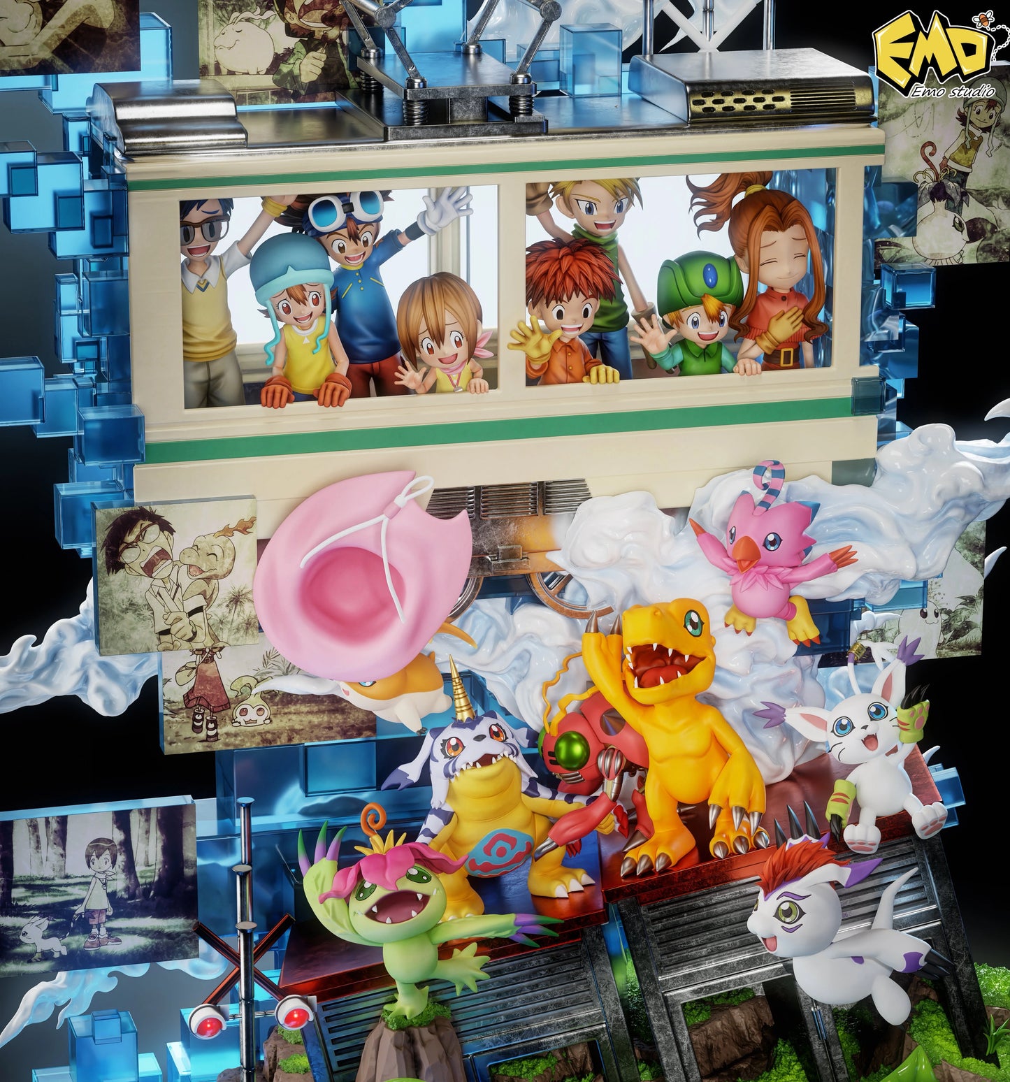 Preventa Resina Primera Generación Figura Digimon EMO  Estudio