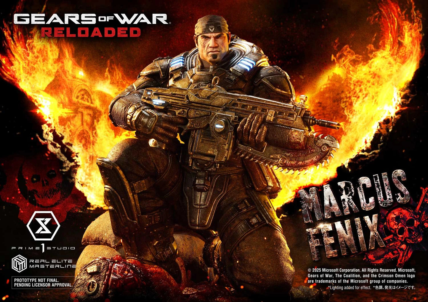 "Preventa Resina Marcus Fenix Figura Gears of War: Reloaded  Prime 1 (Licencia) Estudio"