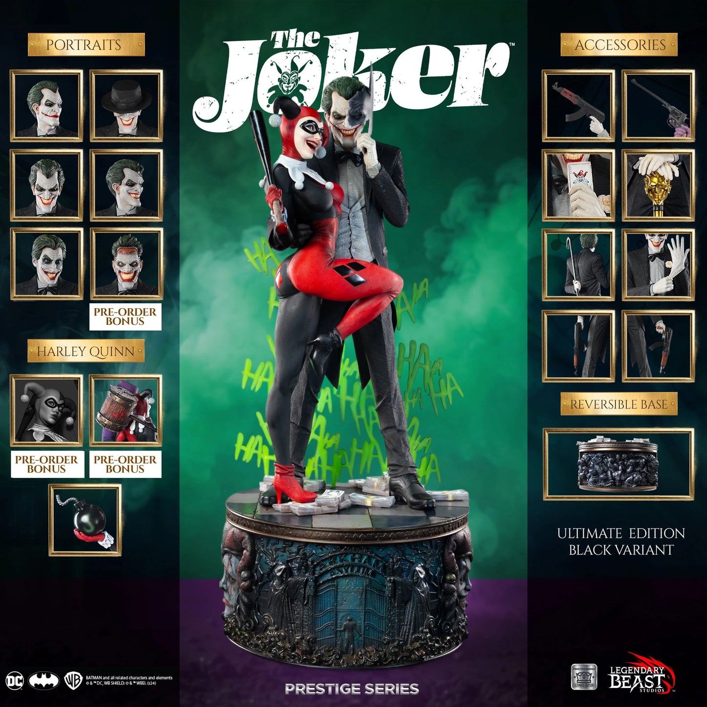 Preventa Resina Joker Figura DC Comics Legendary Beast (Licencia) Estudio