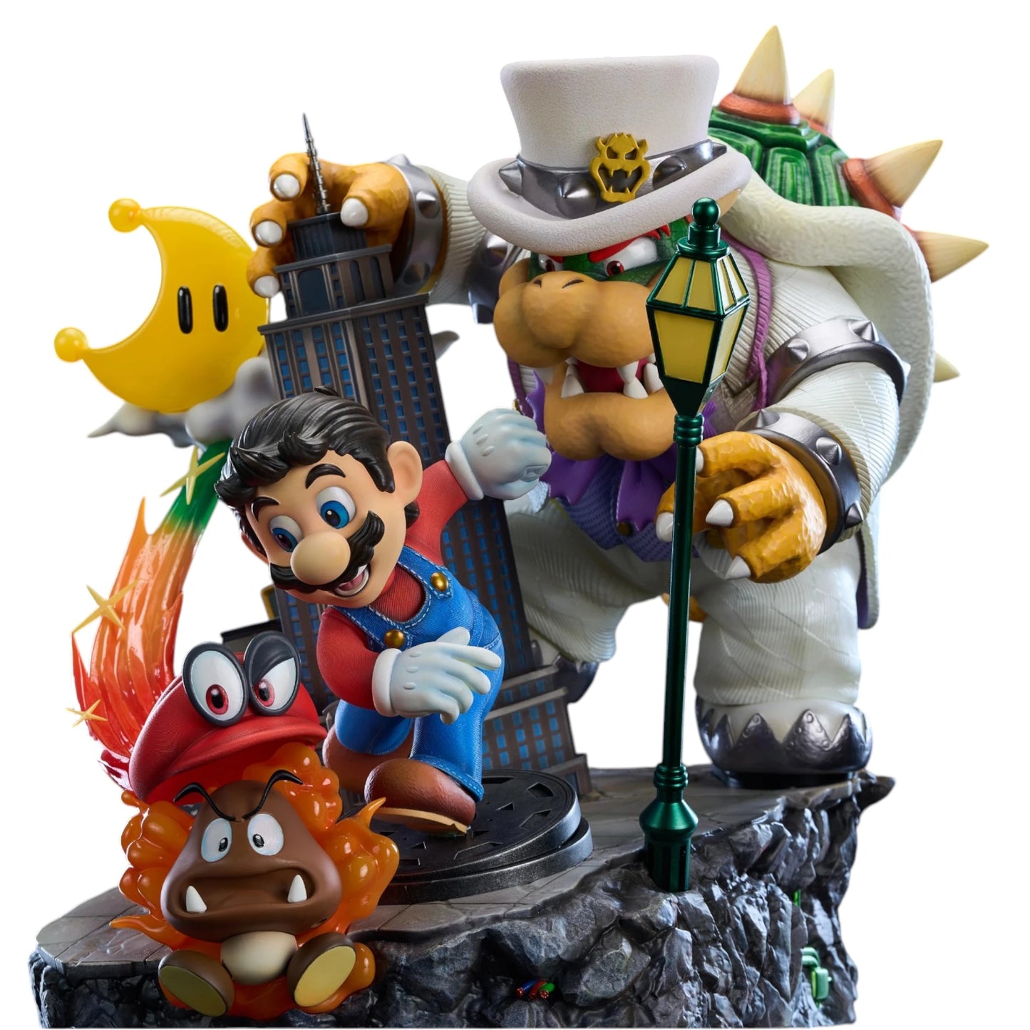 Preventa Resina Mario & Bowser Figura Mario Odyssey Wake  Estudio