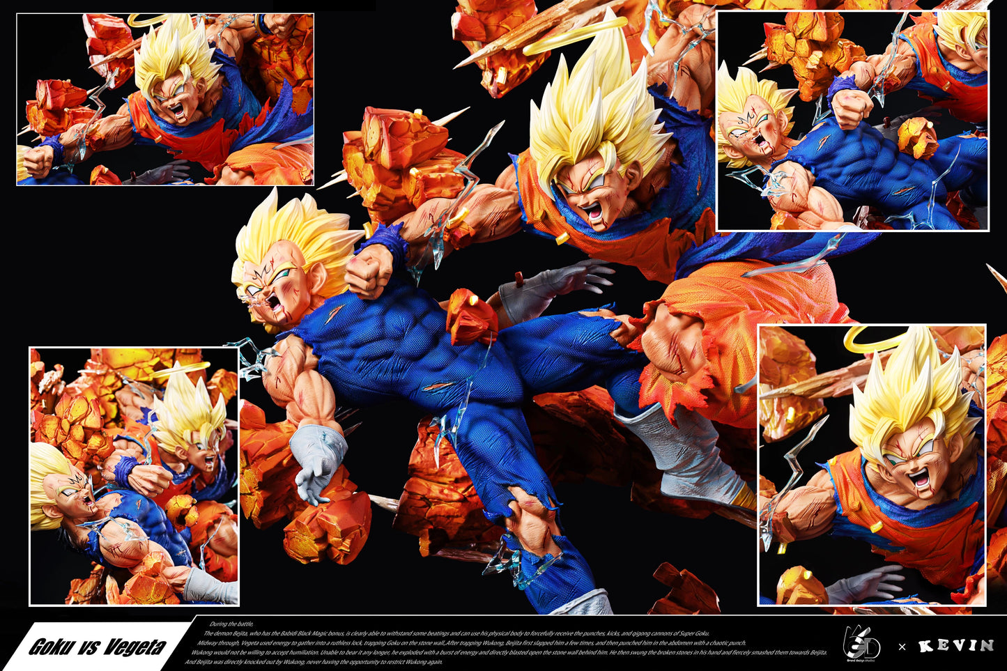 Preventa Resina Goku vs Vegeta Figura Dragon Ball Grand Design Estudio