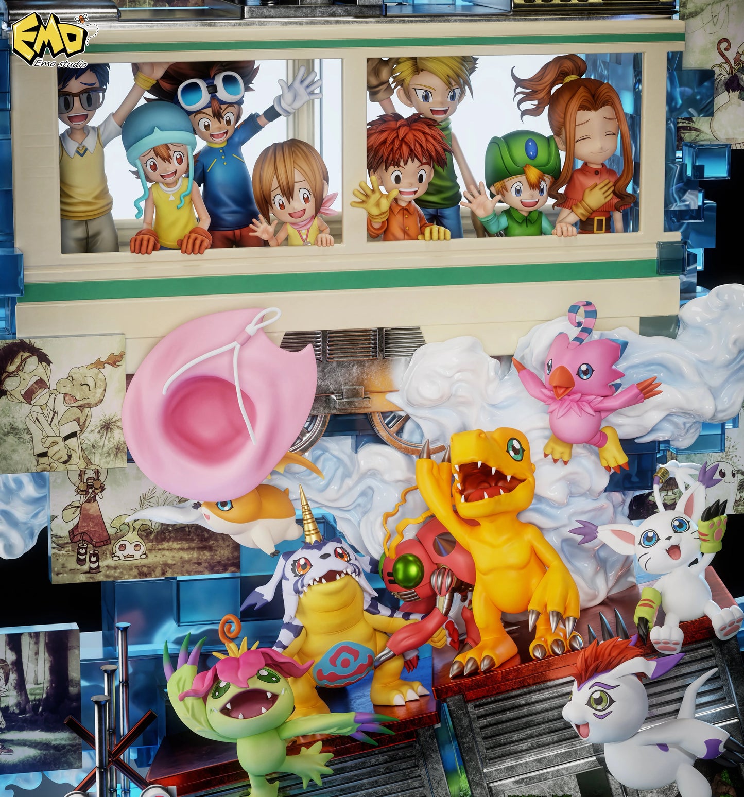 Preventa Resina Primera Generación Figura Digimon EMO  Estudio