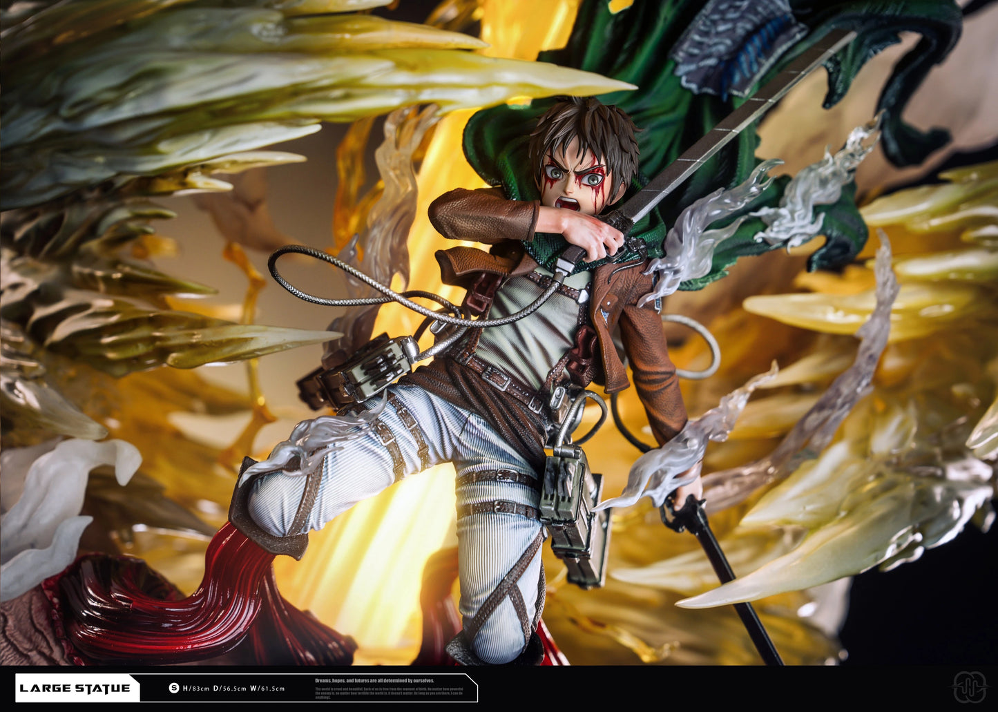 Preventa Resina Eren & Titan de Ataque Figura Attack On Titan Hertz Estudio