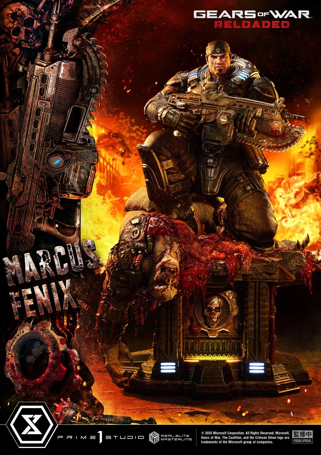 "Preventa Resina Marcus Fenix Figura Gears of War: Reloaded  Prime 1 (Licencia) Estudio"