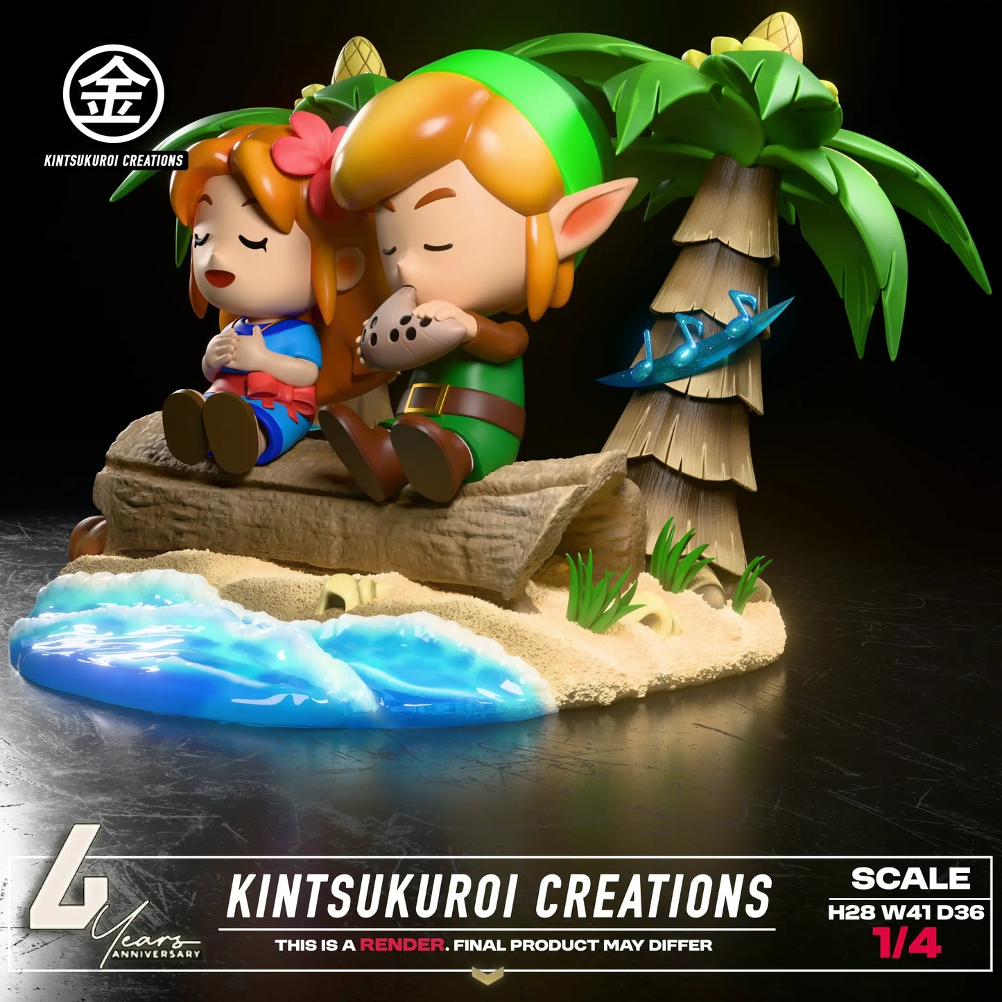 Preventa Resina Link & Marin Figura The Legend of Zelda: Link's Awakening  Kintsukuroi Creations Estudio