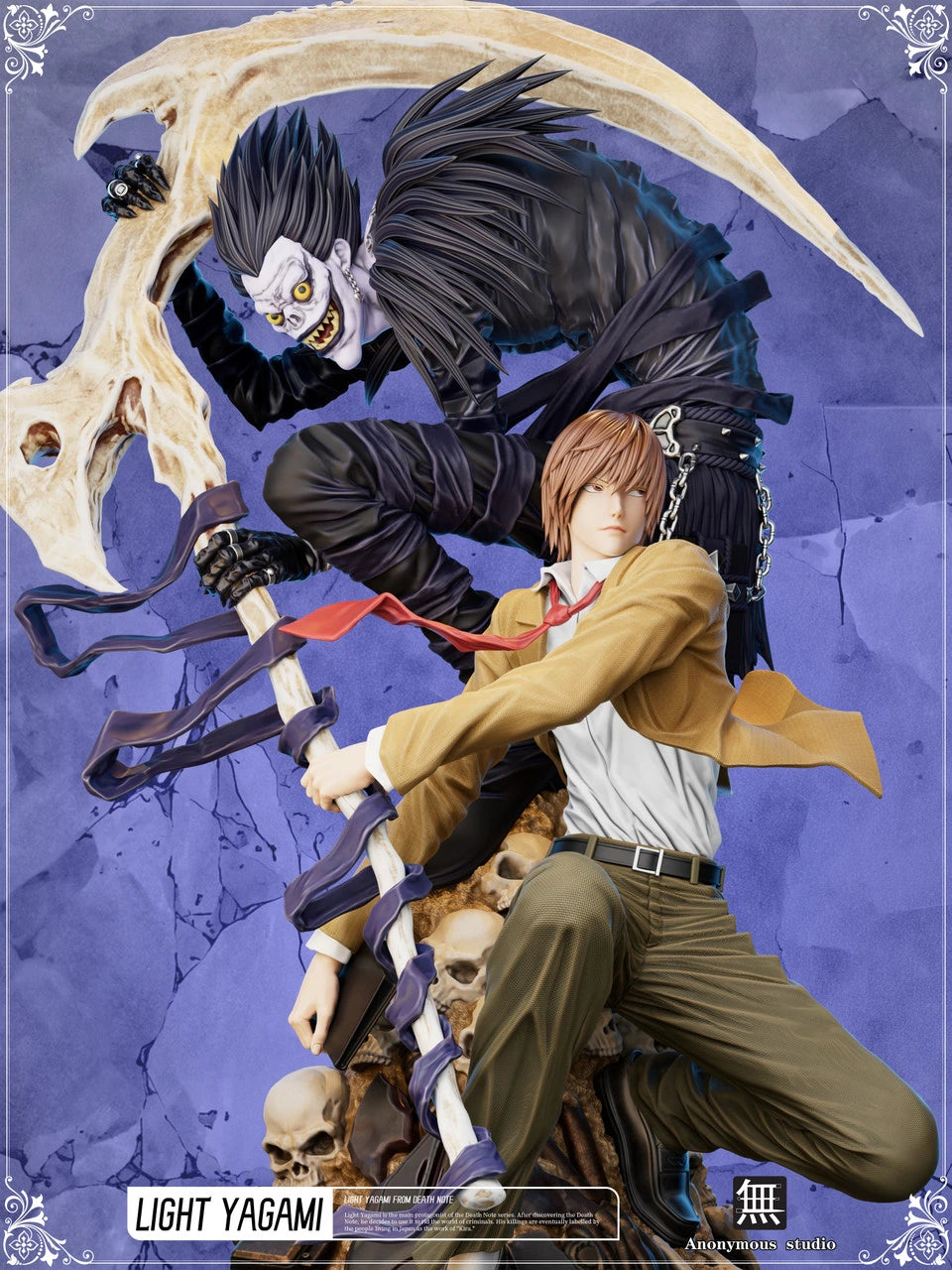 Preventa Resina Yagami Light & Ryuk Figura Death Note Anonymous Estudio