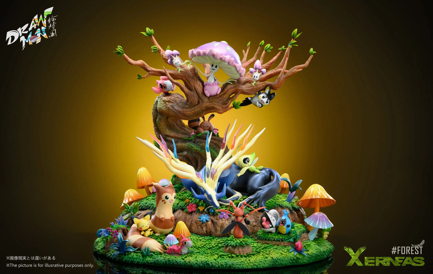 Preventa Resina Xerneas Figura Pokémon Drawmon Estudio