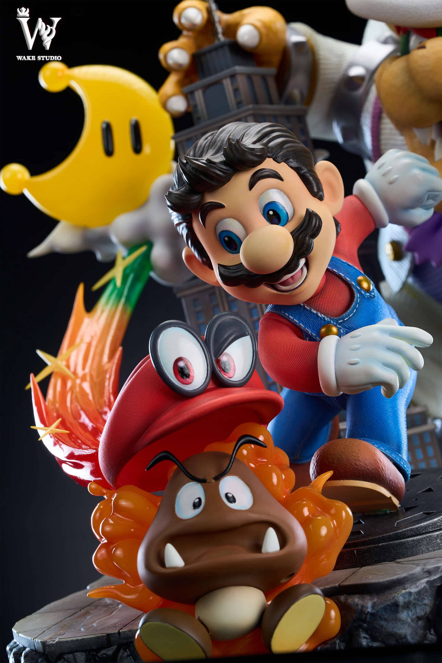 Preventa Resina Mario & Bowser Figura Mario Odyssey Wake  Estudio