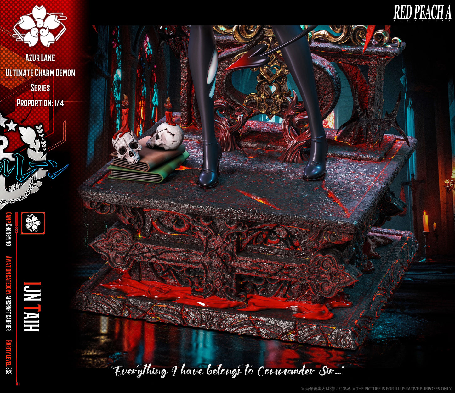 Preventa Resina Taihou Figura Azur Lane Red Peach A  Estudio