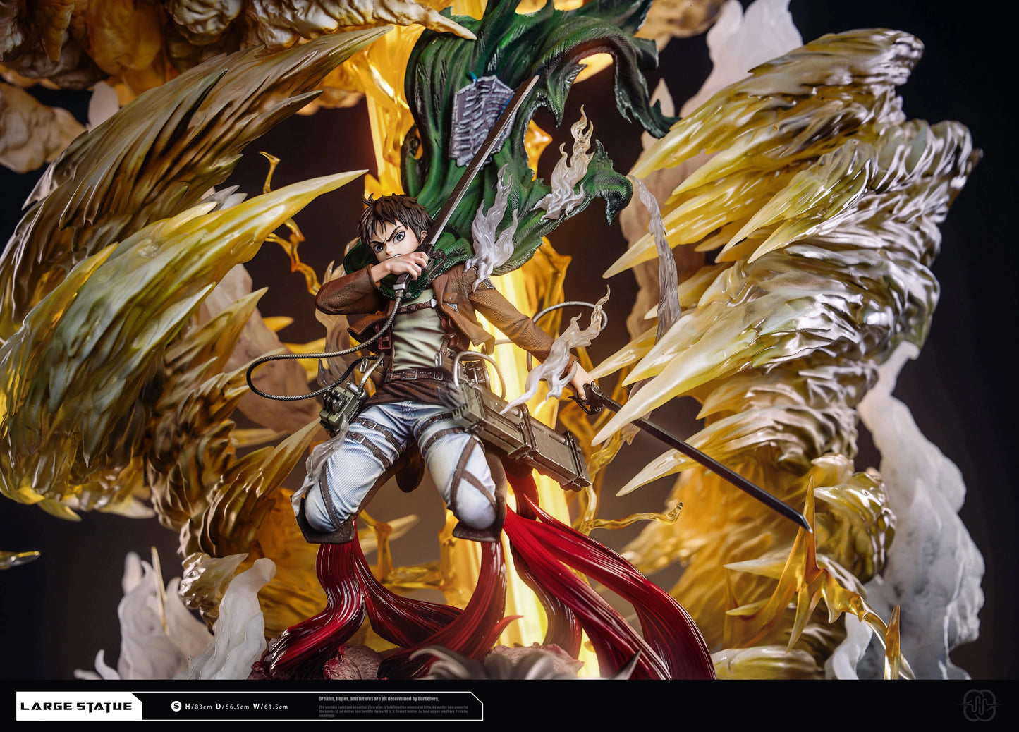 Preventa Resina Eren & Titan de Ataque Figura Attack On Titan Hertz Estudio