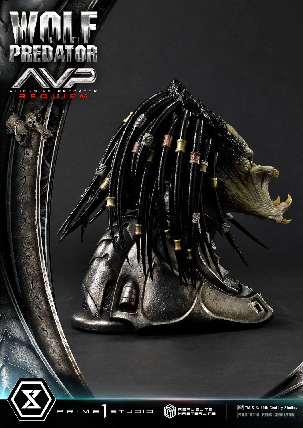 Preventa Resina Wolf Predator Figura Aliens vs Predator: Requiem Prime 1 (Licencia) Estudio