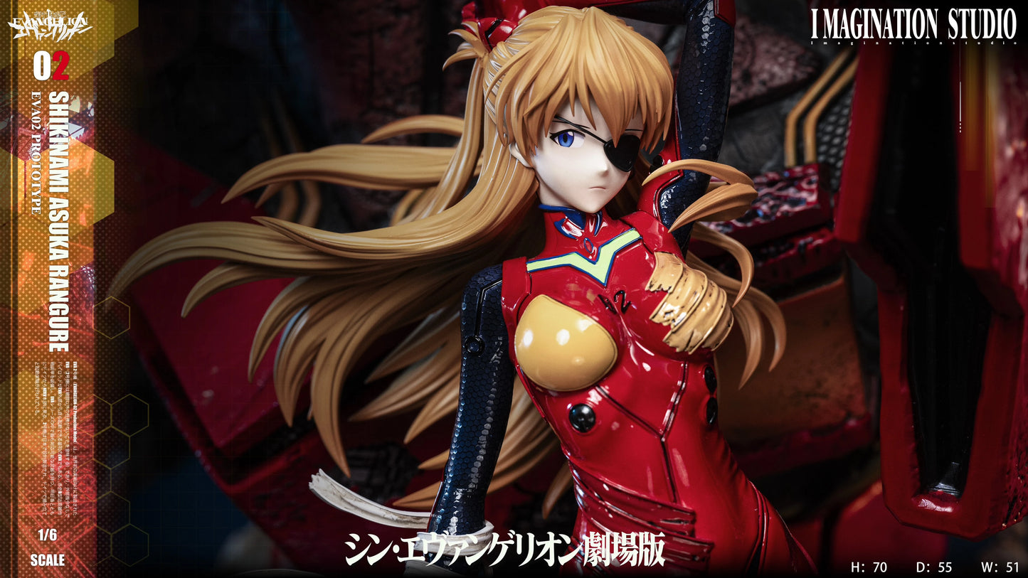 Preventa Resina Asuka Langley & Rei Ayanami Figura Evangelion Imagination Estudio