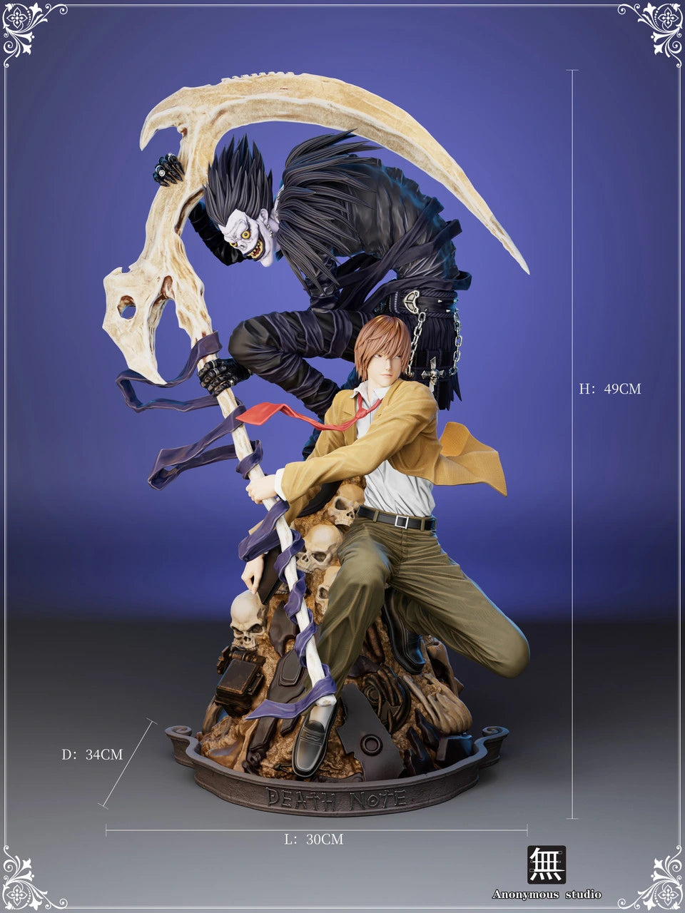 Preventa Resina Yagami Light & Ryuk Figura Death Note Anonymous Estudio