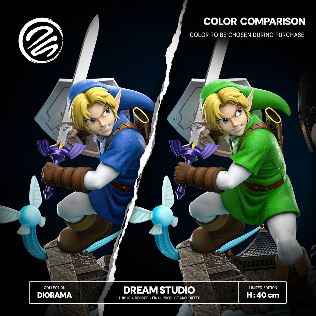 Preventa Resina Link vs Dark Link Figura The Legend Of Zelda: Ocarina of Time Dream Estudio