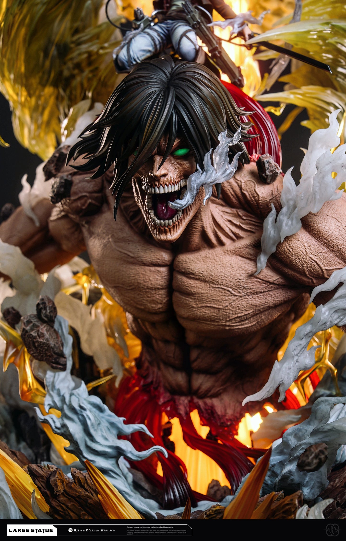 Preventa Resina Eren & Titan de Ataque Figura Attack On Titan Hertz Estudio