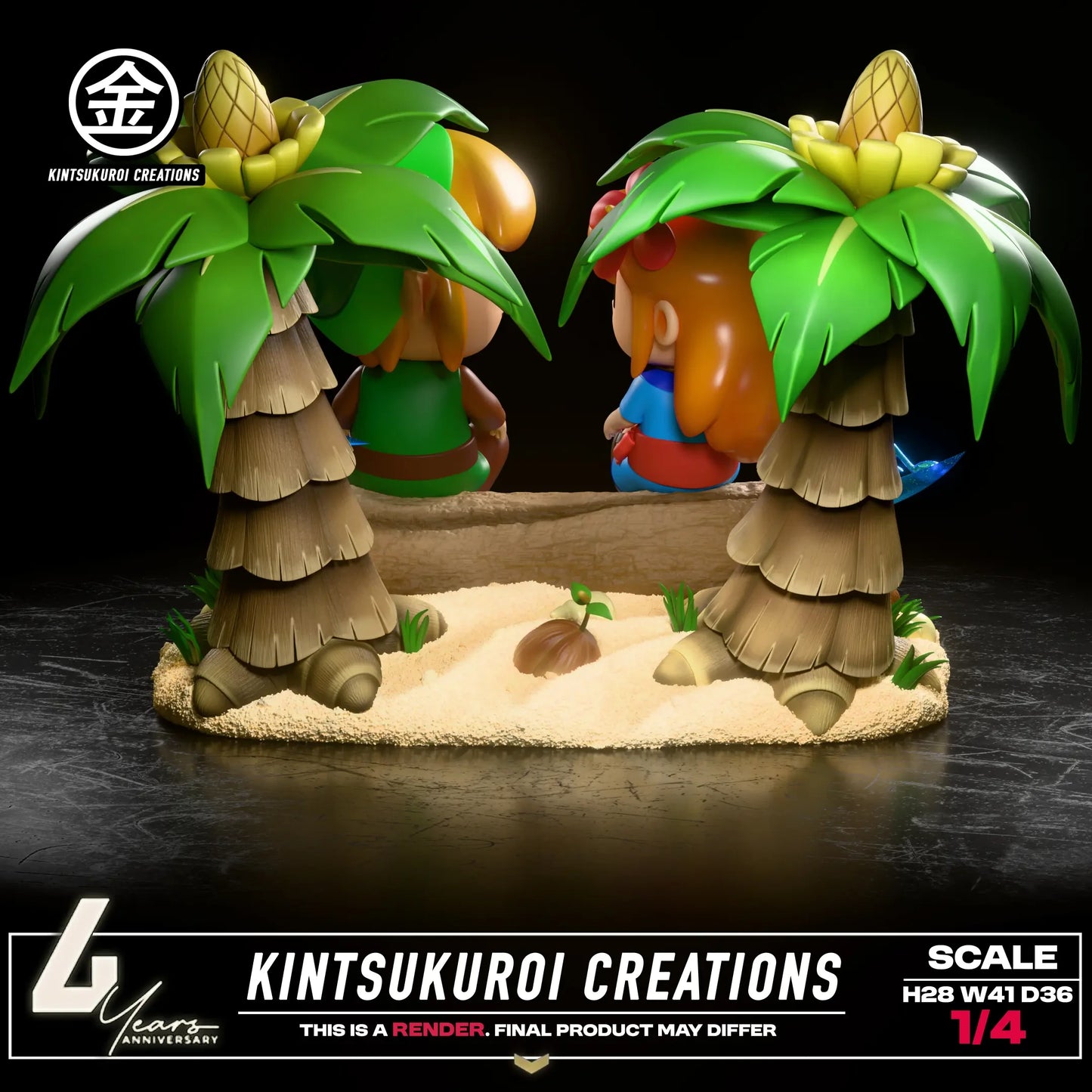 Preventa Resina Link & Marin Figura The Legend of Zelda: Link's Awakening  Kintsukuroi Creations Estudio