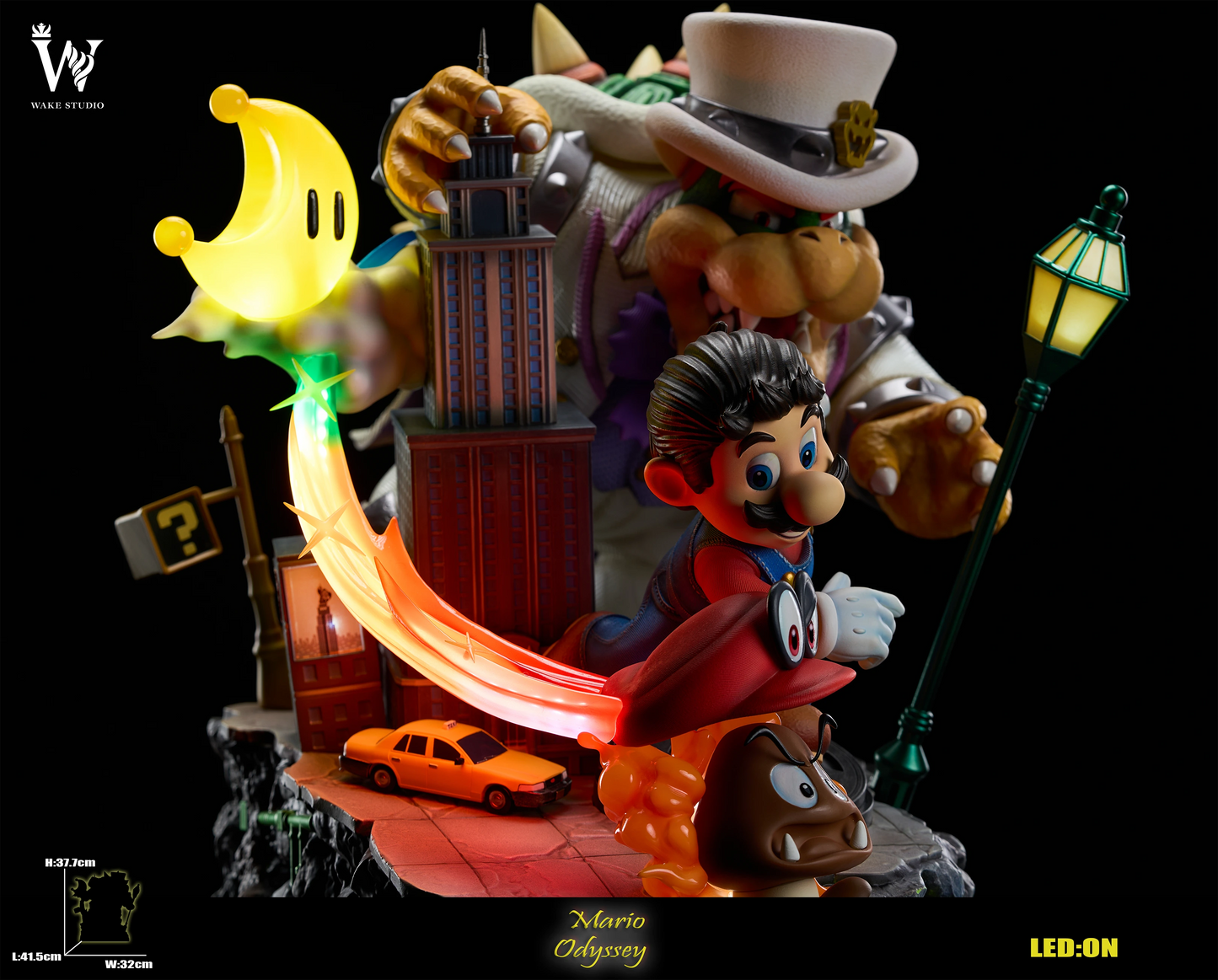 Preventa Resina Mario & Bowser Figura Mario Odyssey Wake  Estudio