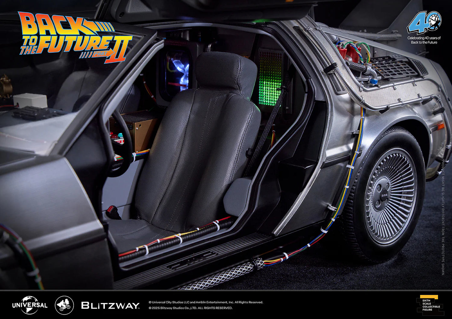 Preventa Resina Máquina del tiempo DeLorean Figura Volver al Futuro II  Blitzway (Licencia) Estudio