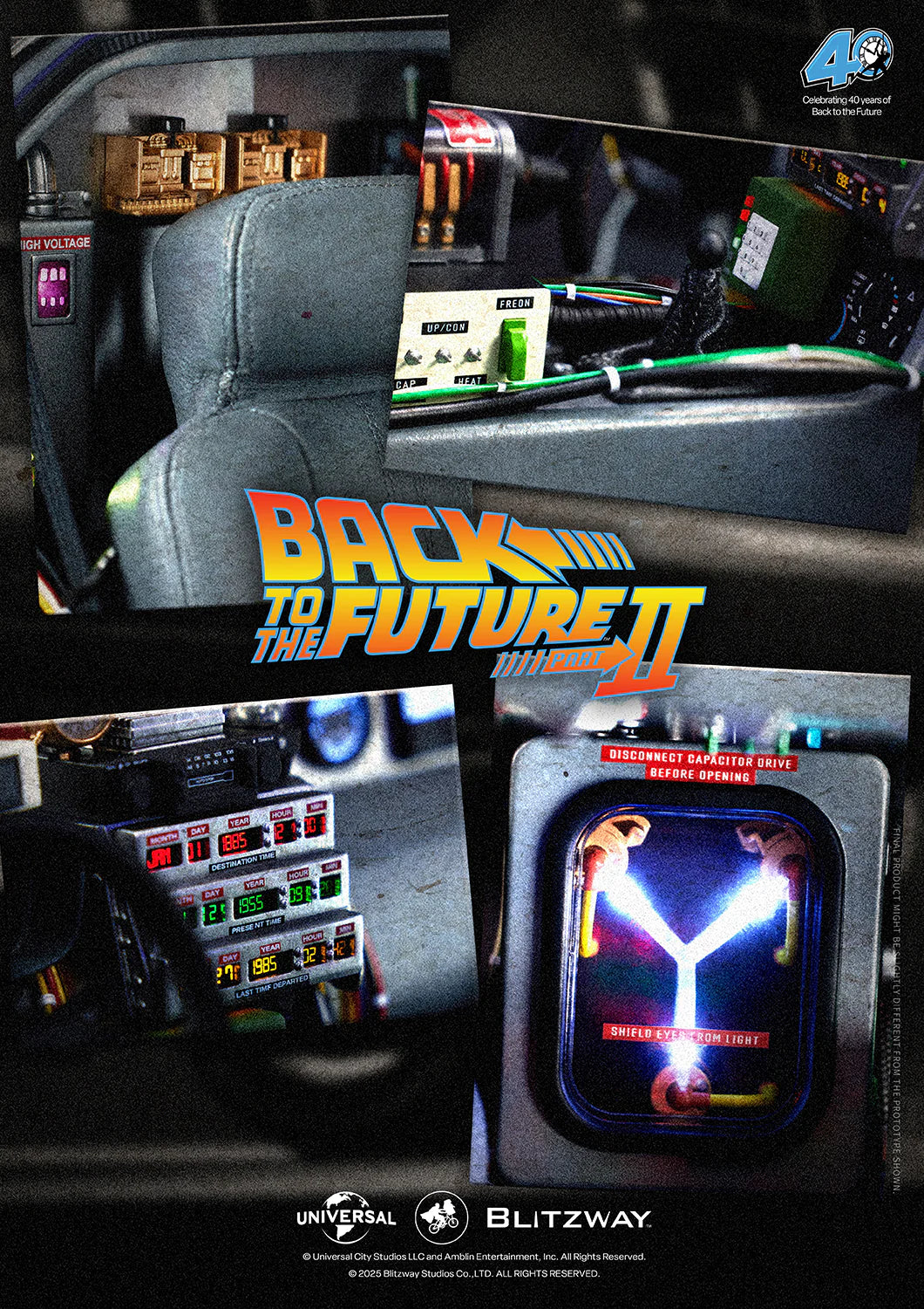 Preventa Resina Máquina del tiempo DeLorean Figura Volver al Futuro II  Blitzway (Licencia) Estudio