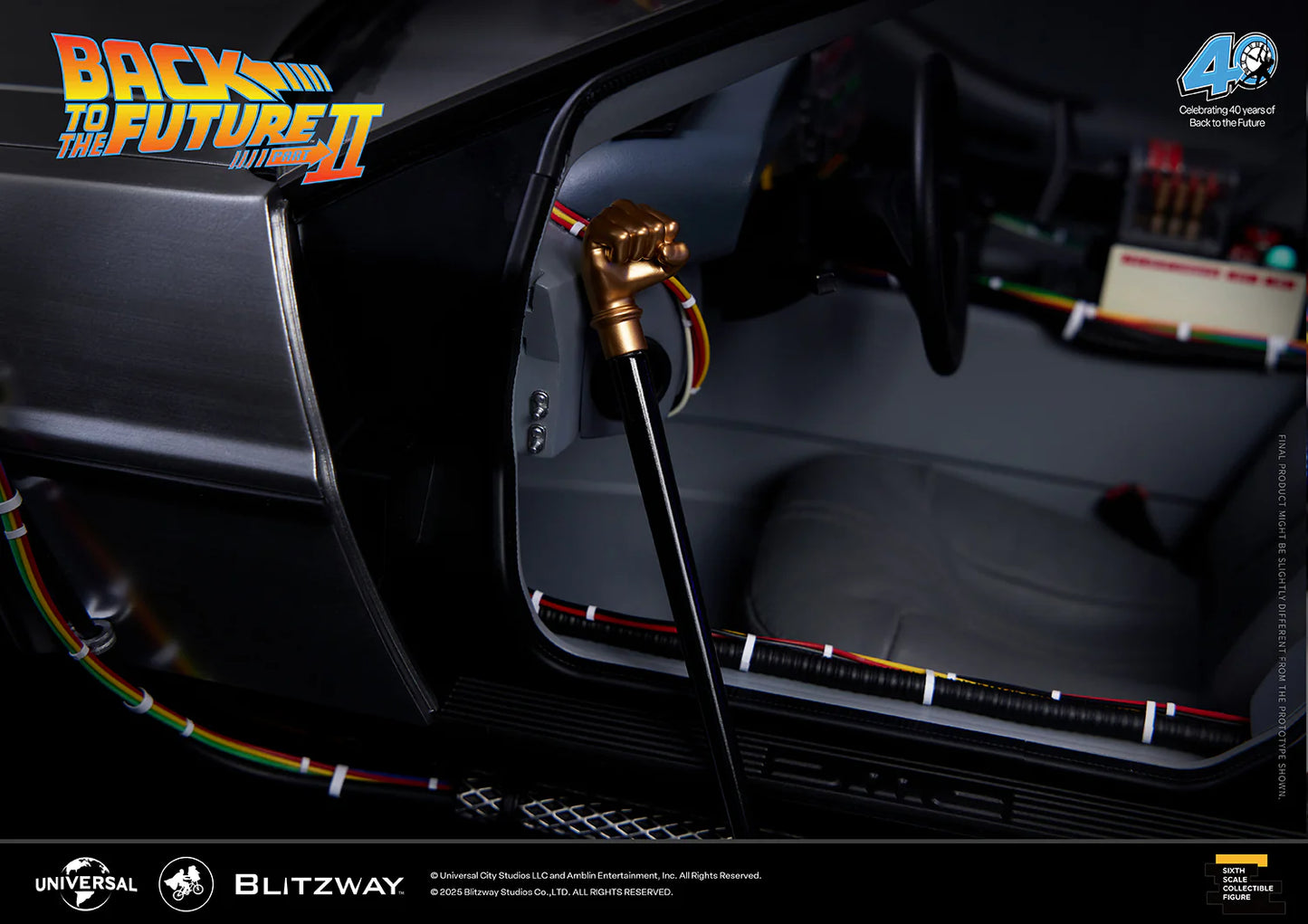 Preventa Resina Máquina del tiempo DeLorean Figura Volver al Futuro II  Blitzway (Licencia) Estudio