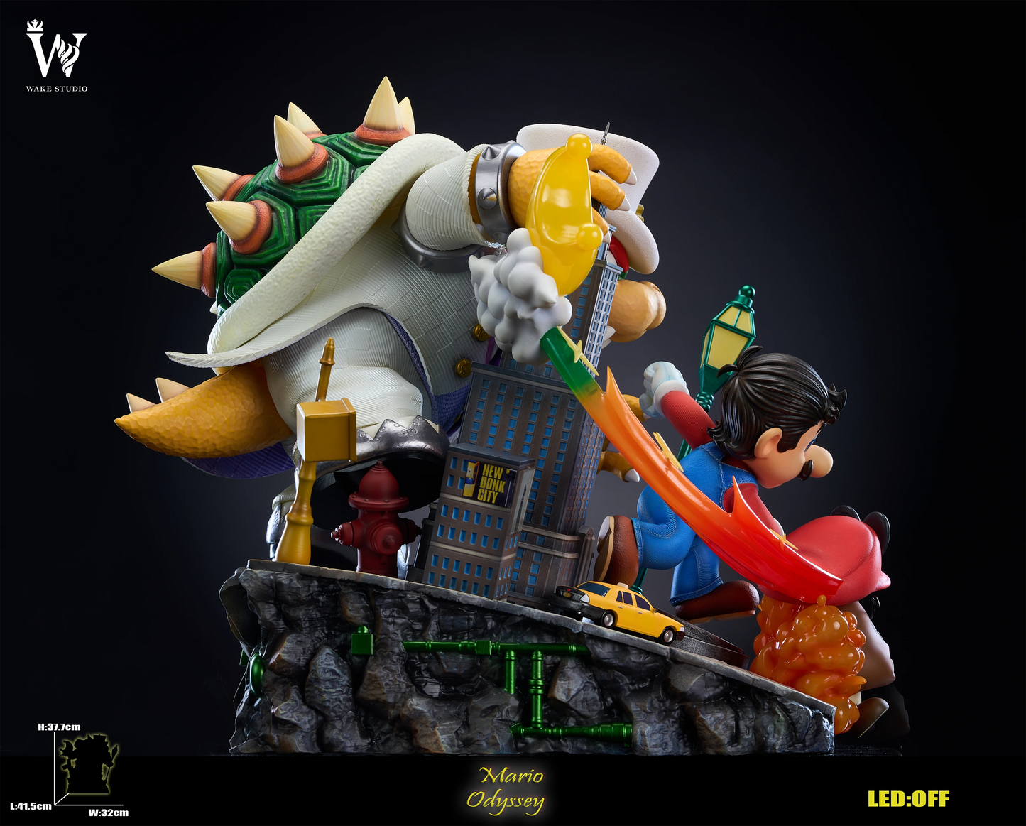 Preventa Resina Mario & Bowser Figura Mario Odyssey Wake  Estudio