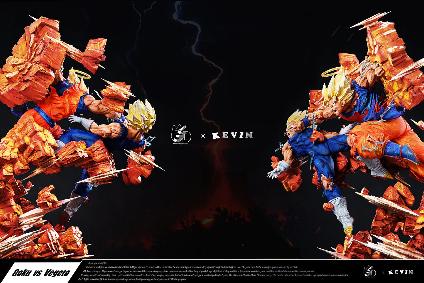 Preventa Resina Goku vs Vegeta Figura Dragon Ball Grand Design Estudio