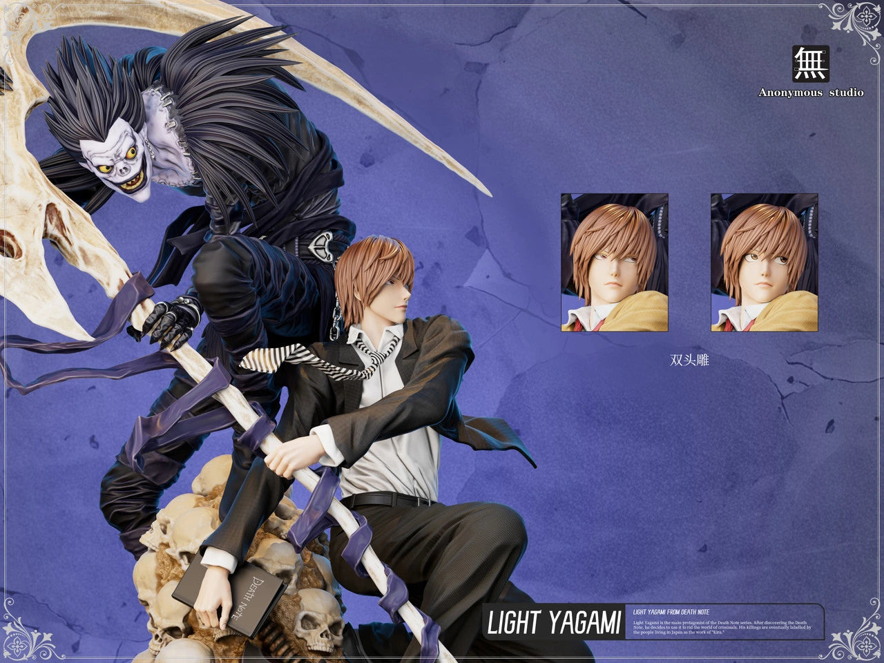 Preventa Resina Yagami Light & Ryuk Figura Death Note Anonymous Estudio