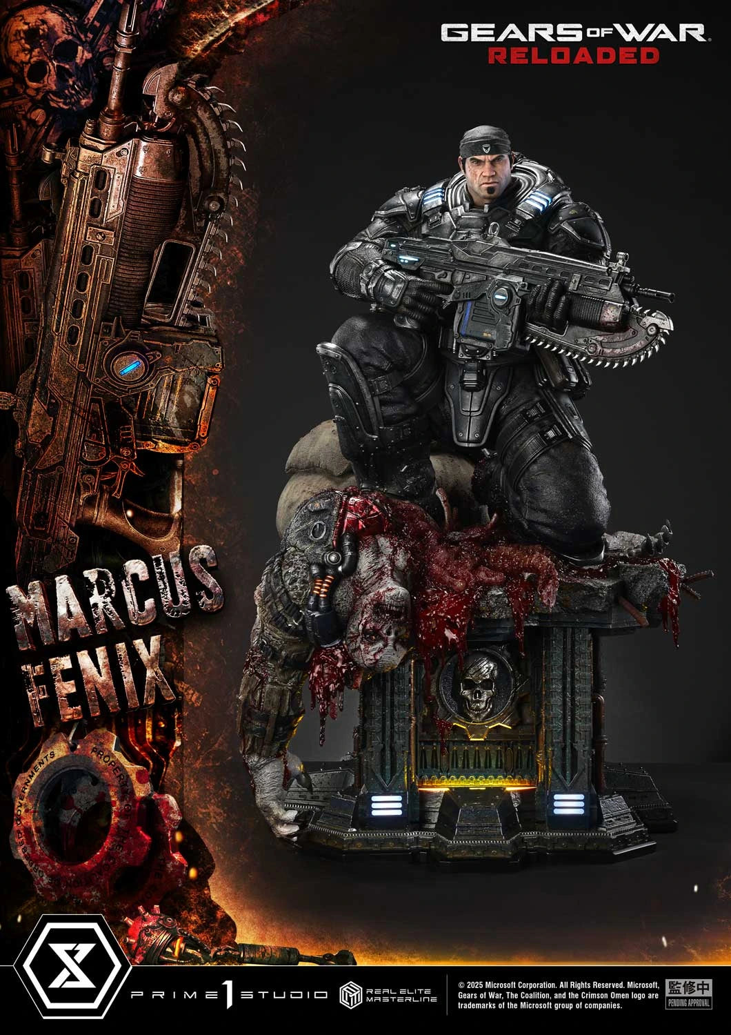 "Preventa Resina Marcus Fenix Figura Gears of War: Reloaded  Prime 1 (Licencia) Estudio"
