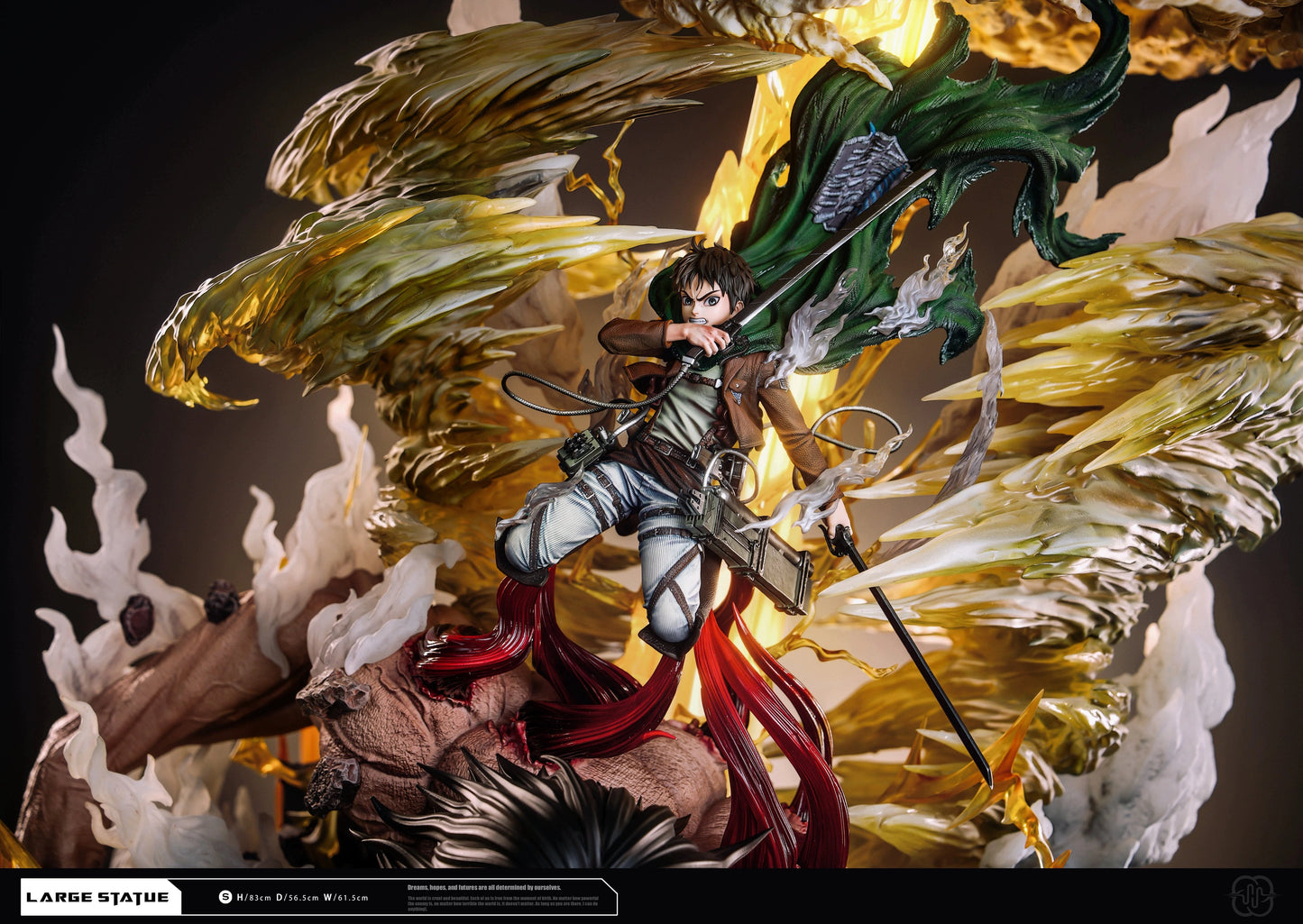 Preventa Resina Eren & Titan de Ataque Figura Attack On Titan Hertz Estudio