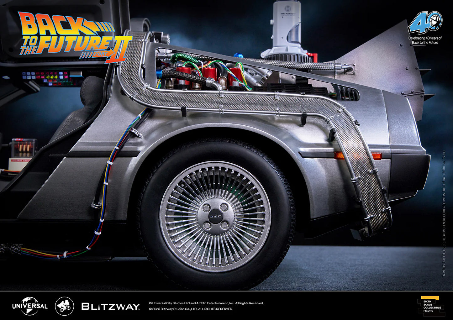 Preventa Resina Máquina del tiempo DeLorean Figura Volver al Futuro II  Blitzway (Licencia) Estudio