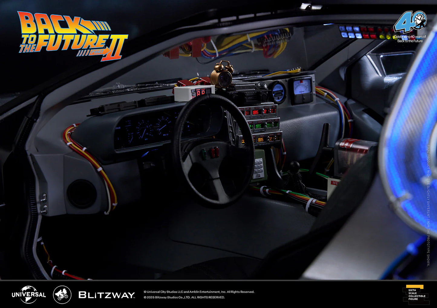Preventa Resina Máquina del tiempo DeLorean Figura Volver al Futuro II  Blitzway (Licencia) Estudio