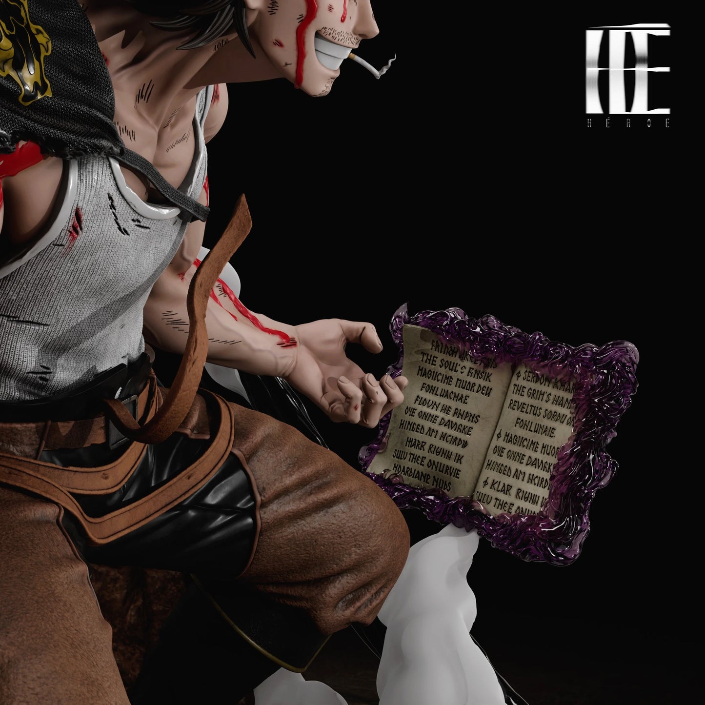 Preventa Resina Yami Sukehiro  Figura Black Clover Heroe Collectibles Estudio