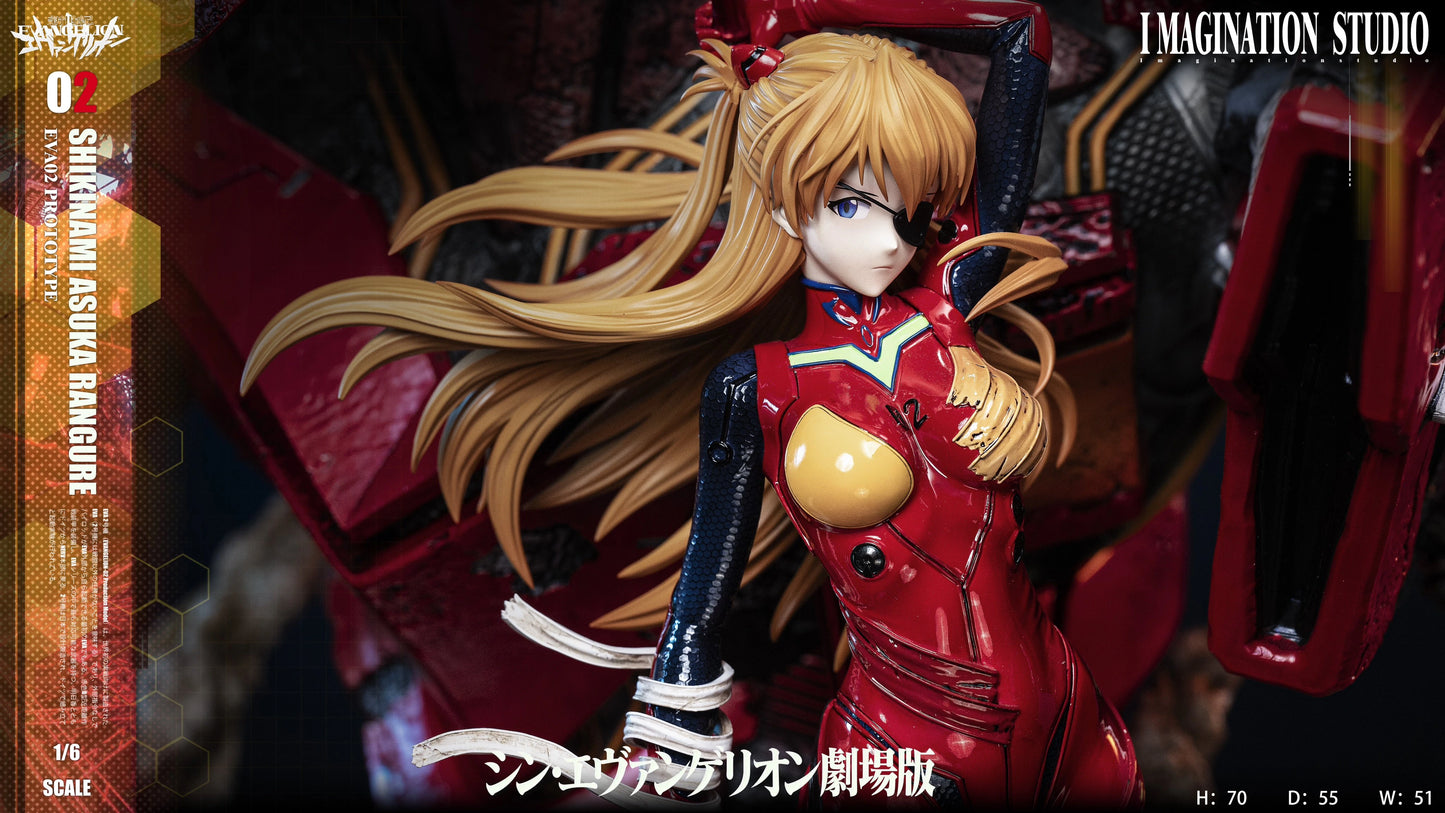Preventa Resina Asuka Langley & Rei Ayanami Figura Evangelion Imagination Estudio