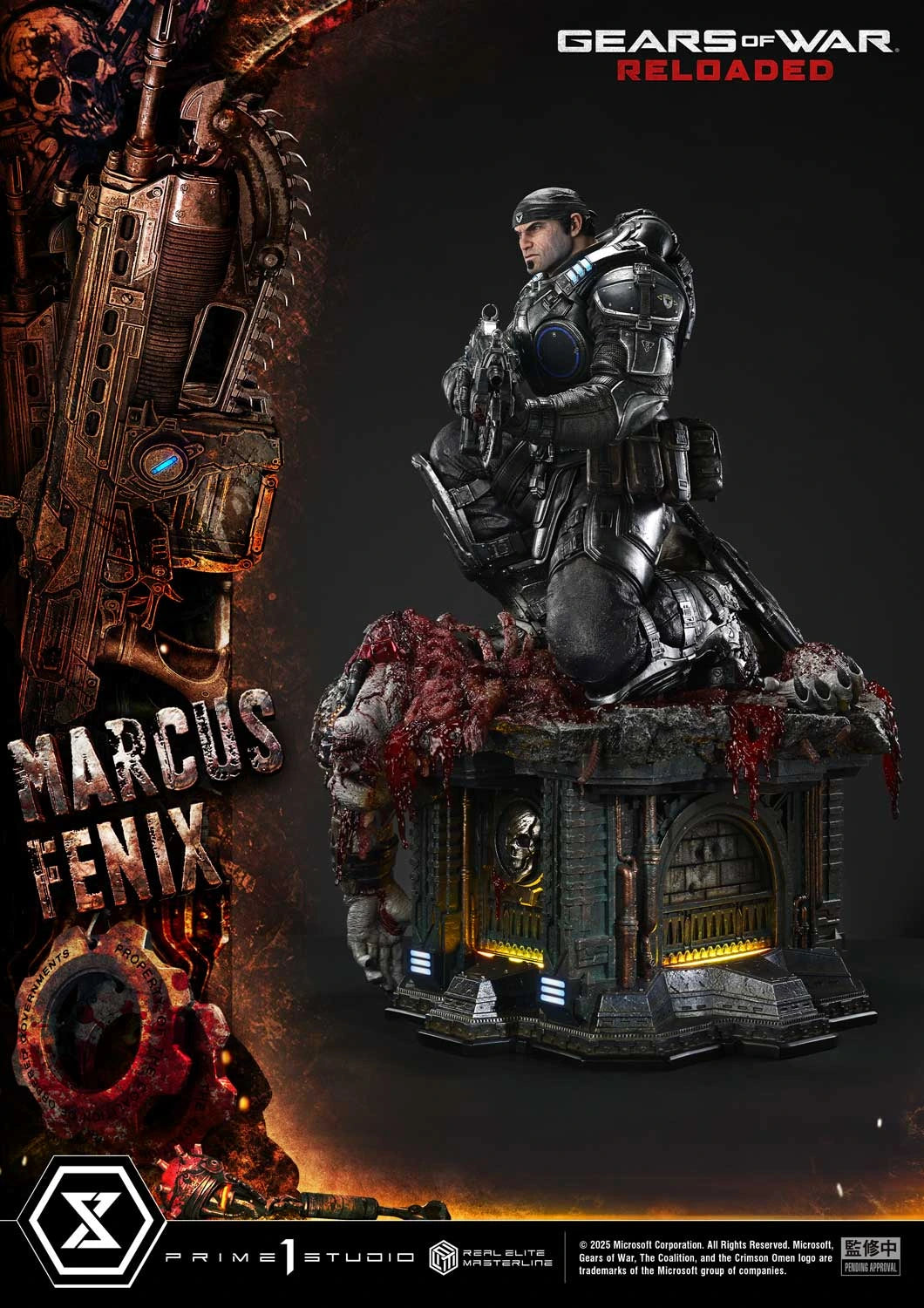 "Preventa Resina Marcus Fenix Figura Gears of War: Reloaded  Prime 1 (Licencia) Estudio"