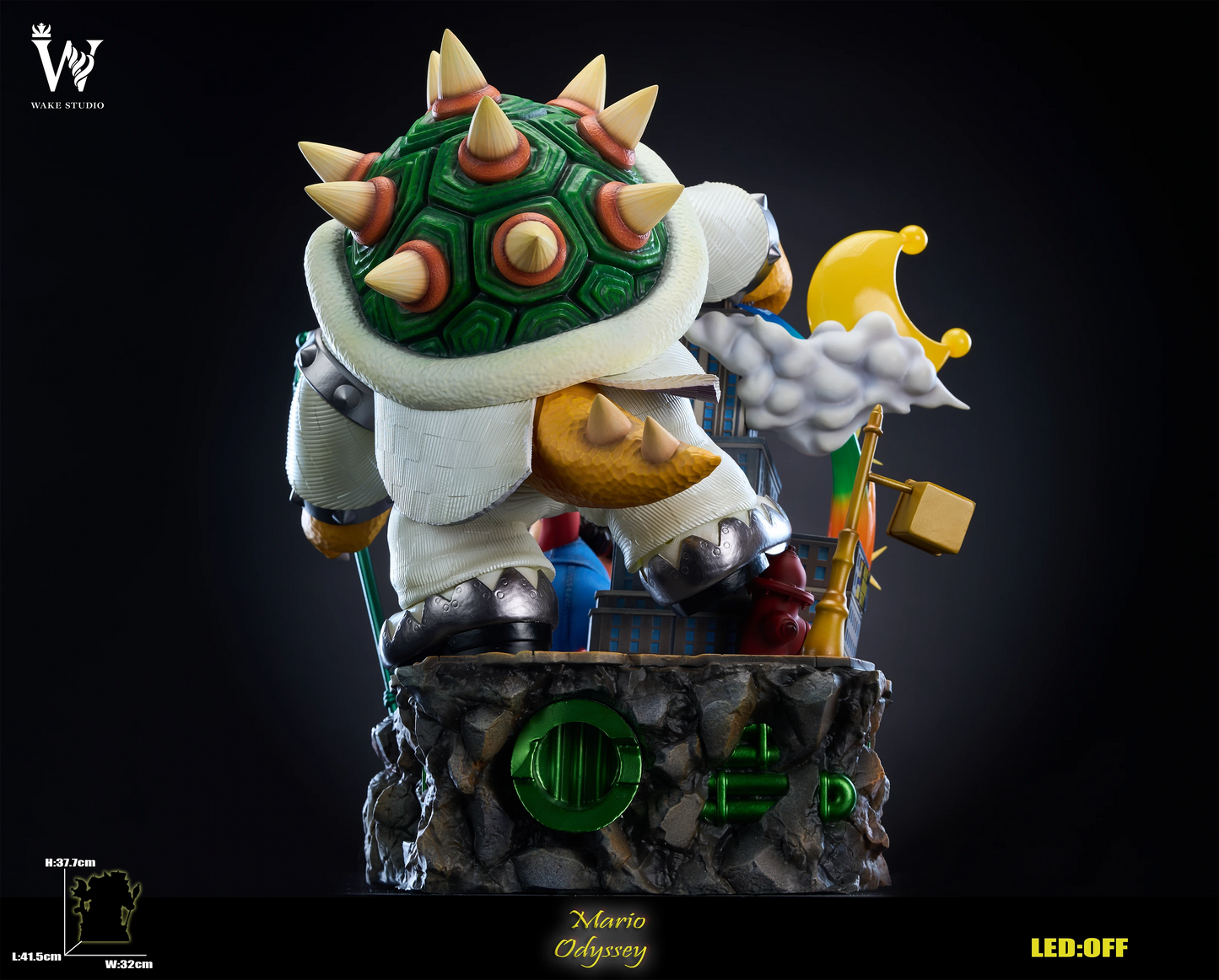 Preventa Resina Mario & Bowser Figura Mario Odyssey Wake  Estudio