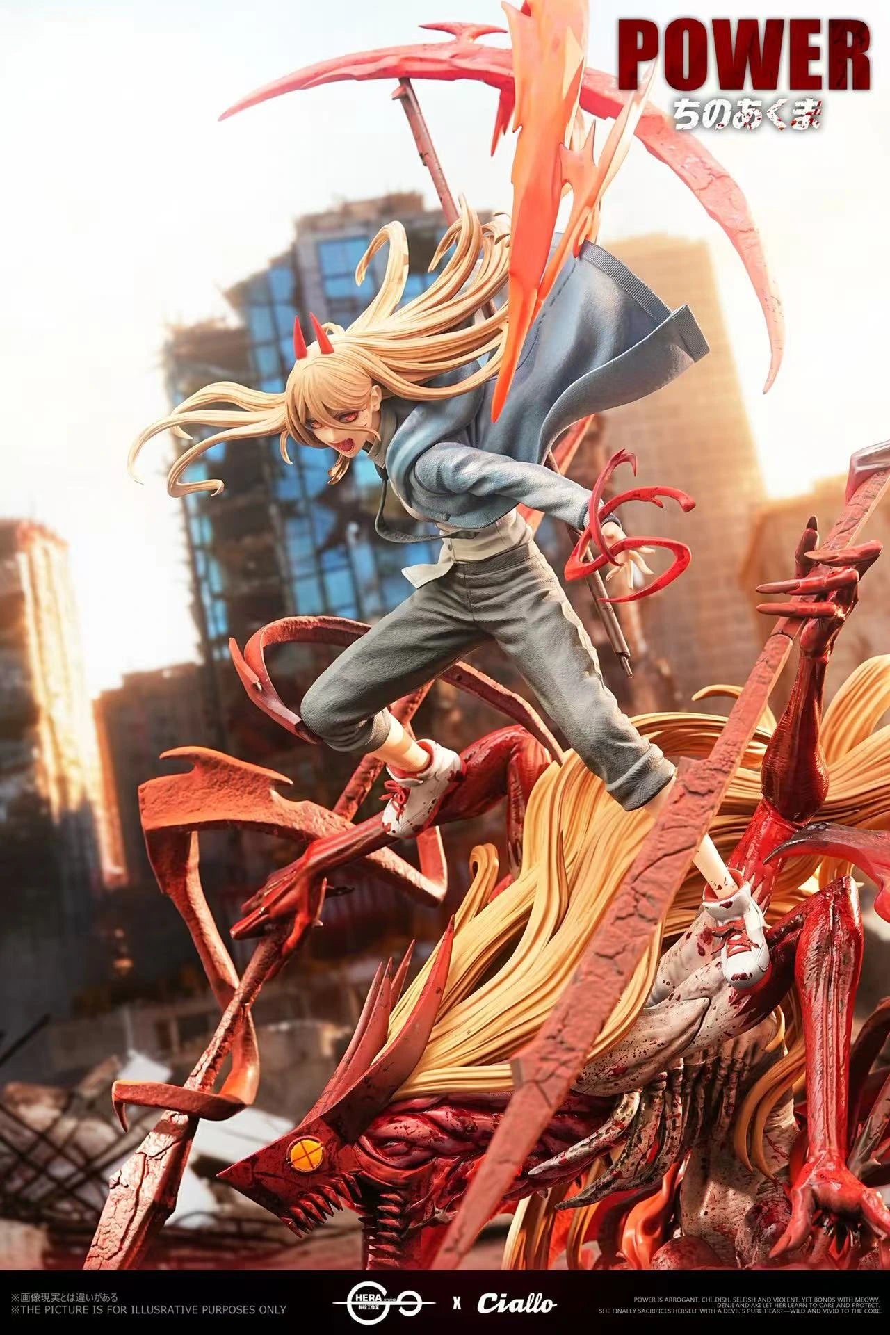 Preventa Resina Power Figura Chainsaw Man Hera x Ciallo Estudio