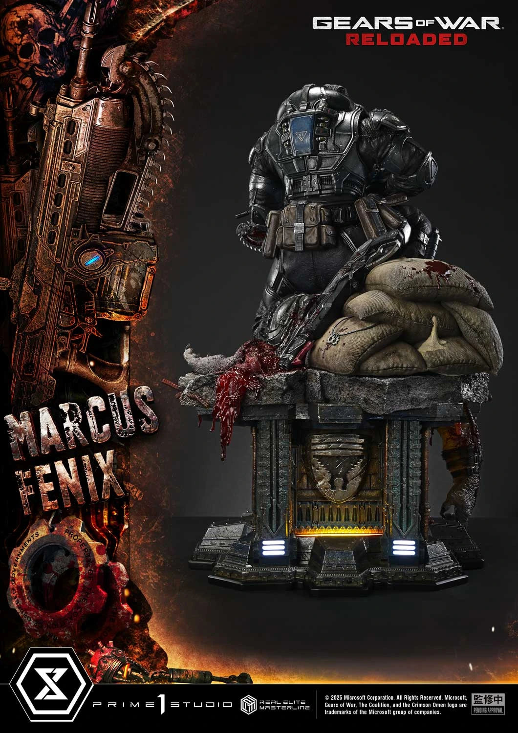 "Preventa Resina Marcus Fenix Figura Gears of War: Reloaded  Prime 1 (Licencia) Estudio"