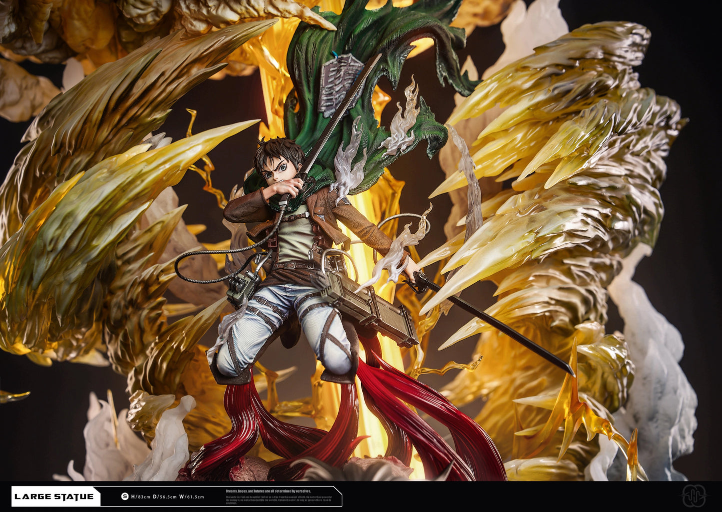 Preventa Resina Eren & Titan de Ataque Figura Attack On Titan Hertz Estudio