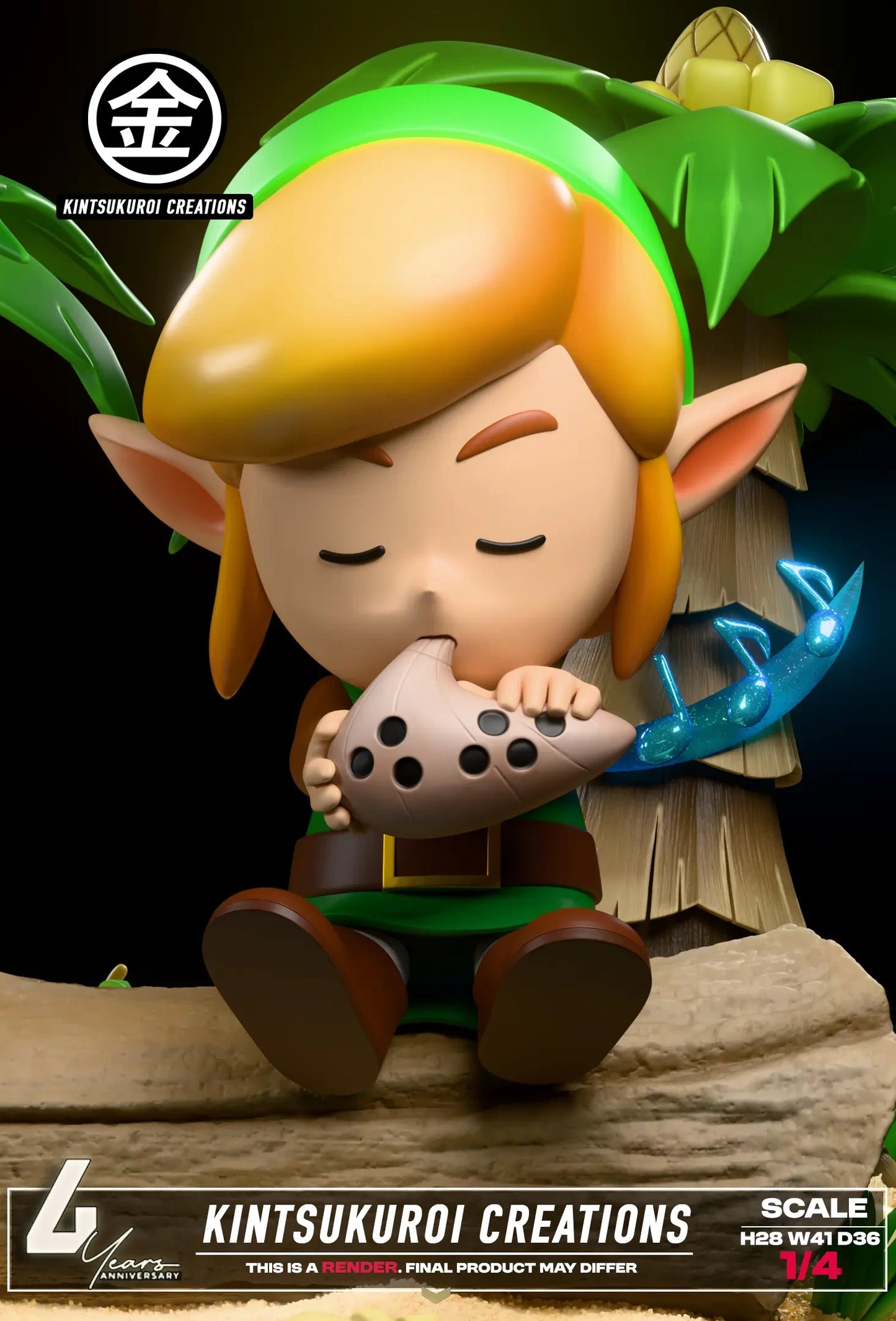 Preventa Resina Link & Marin Figura The Legend of Zelda: Link's Awakening  Kintsukuroi Creations Estudio